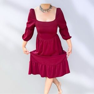 NWT renaissance maroon burgundy true blood goth vampire dress Victorian wine